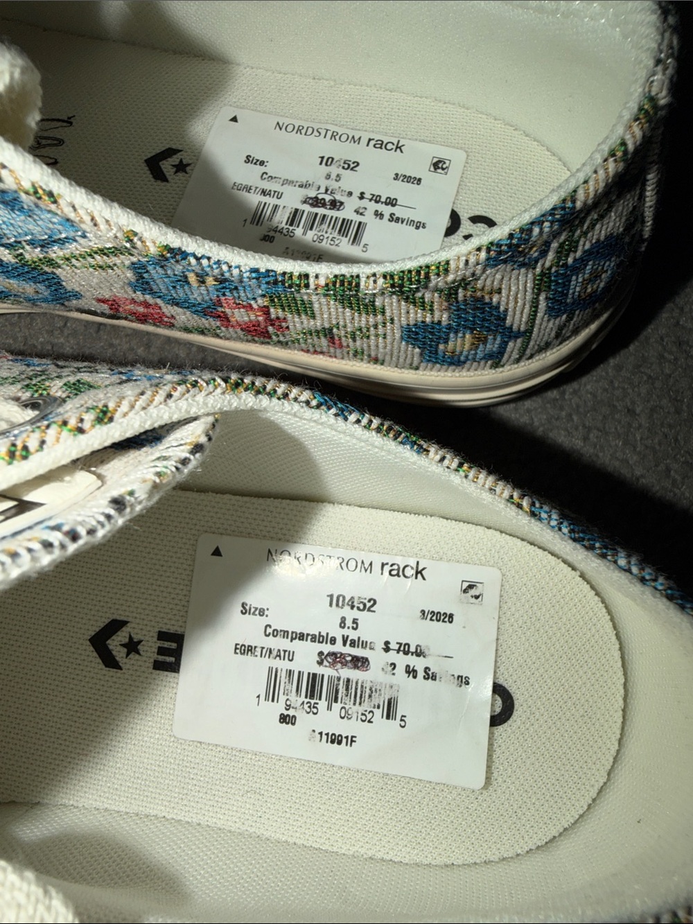 New Chuck Taylor All Star 70 Oxford Floral Tapestry size 8.5 - Picture 11 of 11